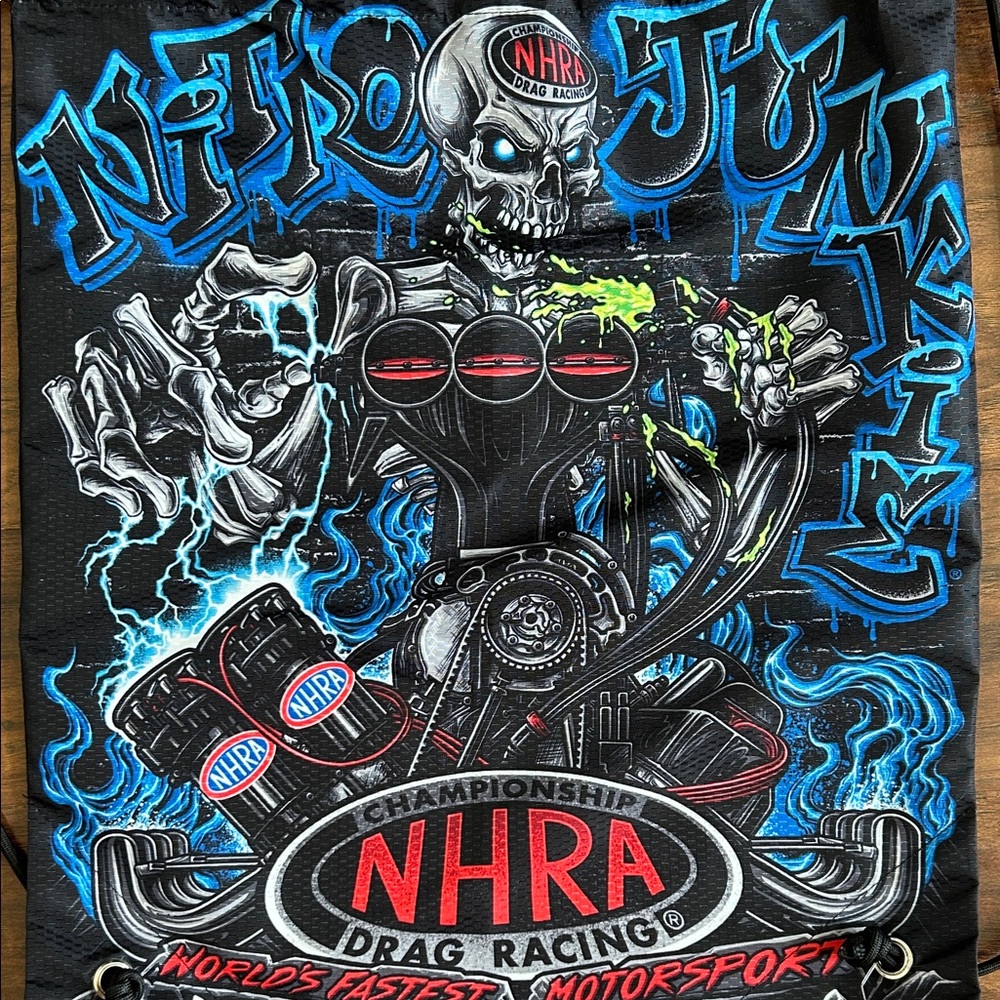 Nitro Junkies Black Drawstring Backpack - Picture 4 of 4